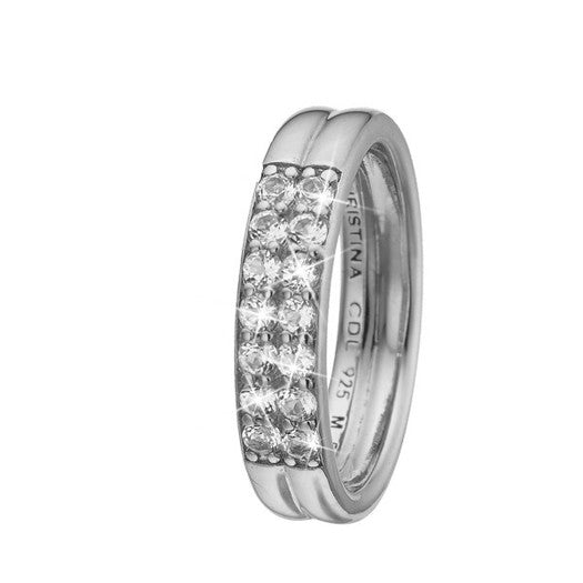 Christina "Eternity Love" sølvring med 14 zirkonia